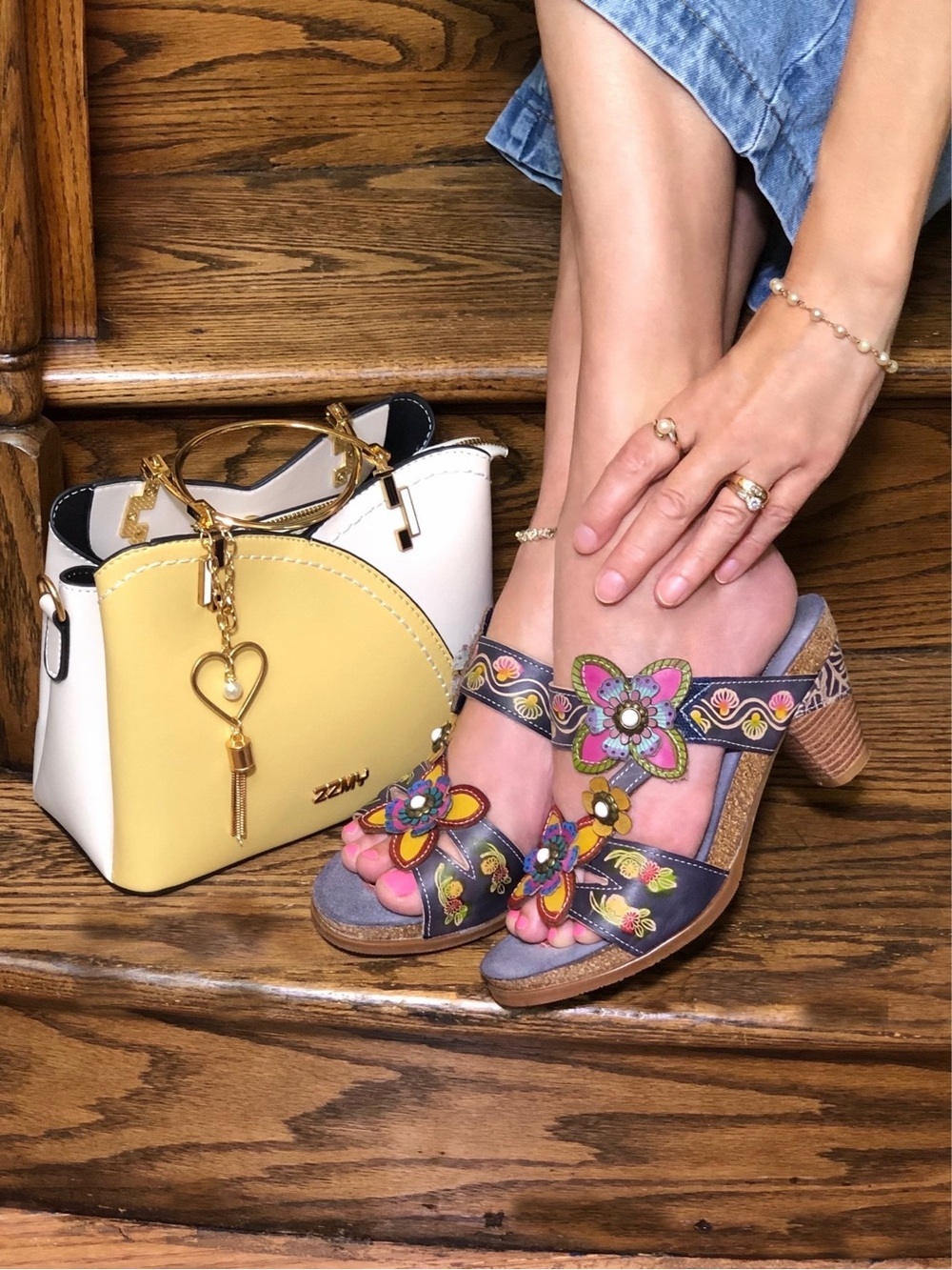Spring Step L’ARTISTE Leather Wedge Sandals